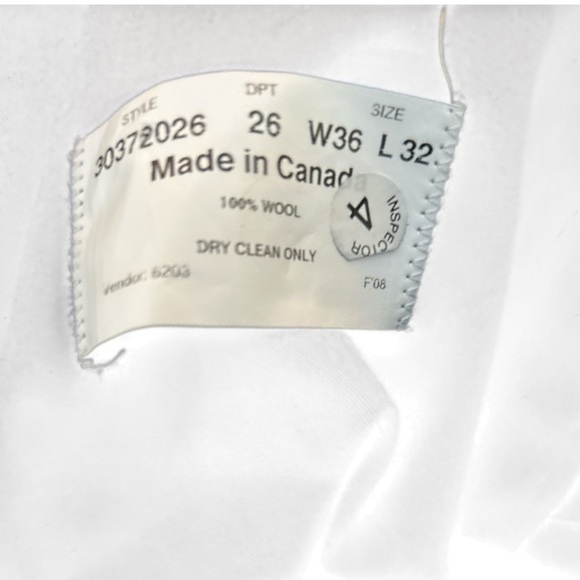 Brooks Brothers Gray Dress Pants 36x30 Flat Front – Made in Canada - Picture 3 of 5